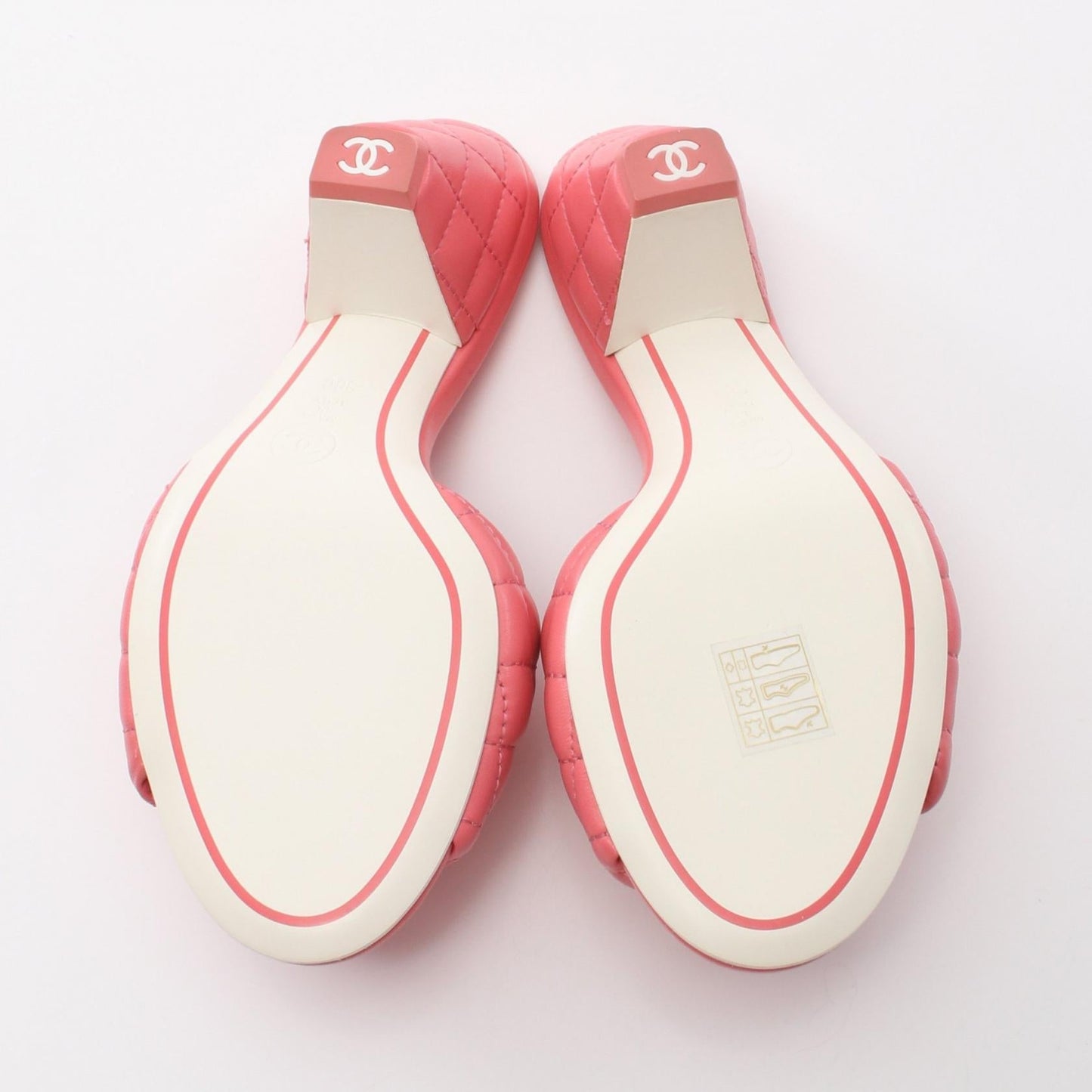 Chanel Lambskin Mules Pink G38820