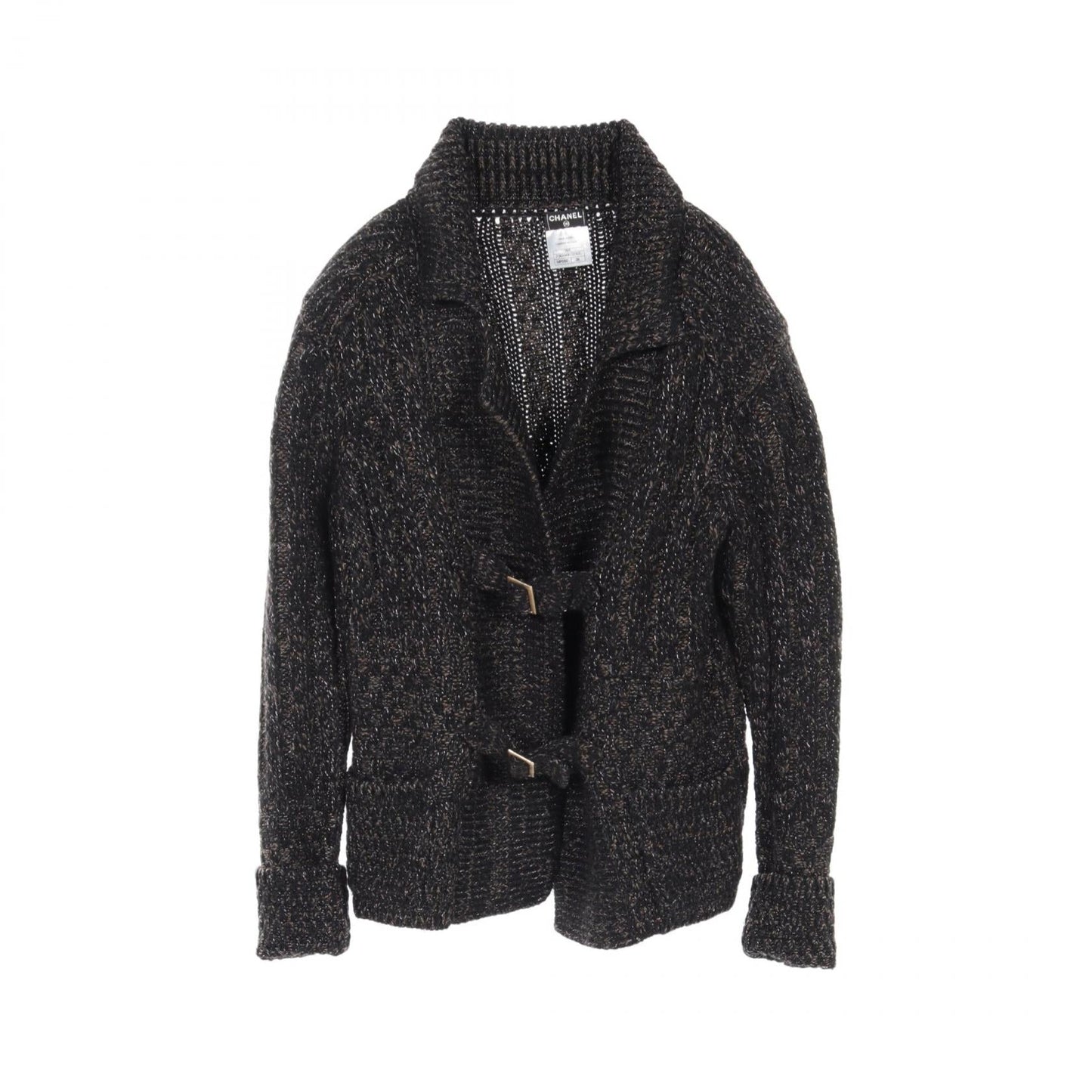 Chanel Cashmere Wool Outerwear Black/Brown