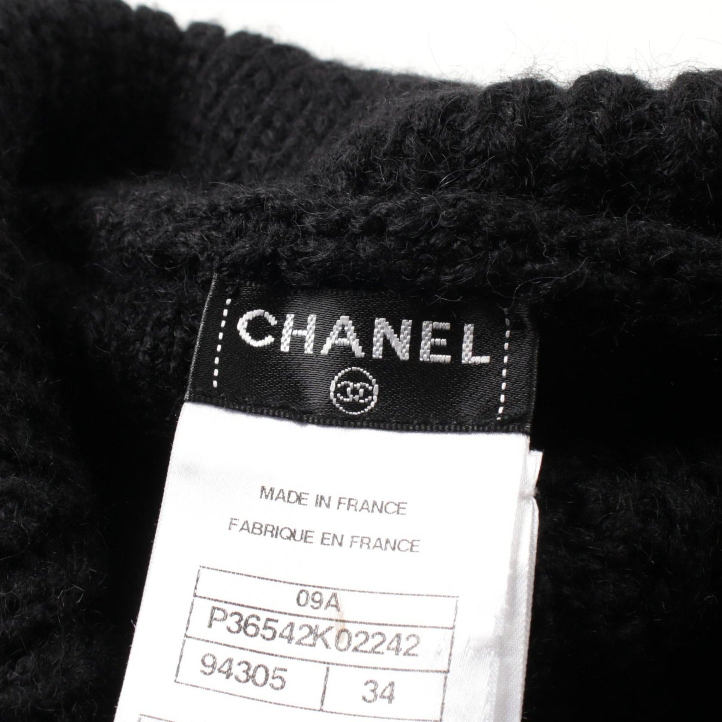 Chanel Wool Nylon Mohair Outerwear Black