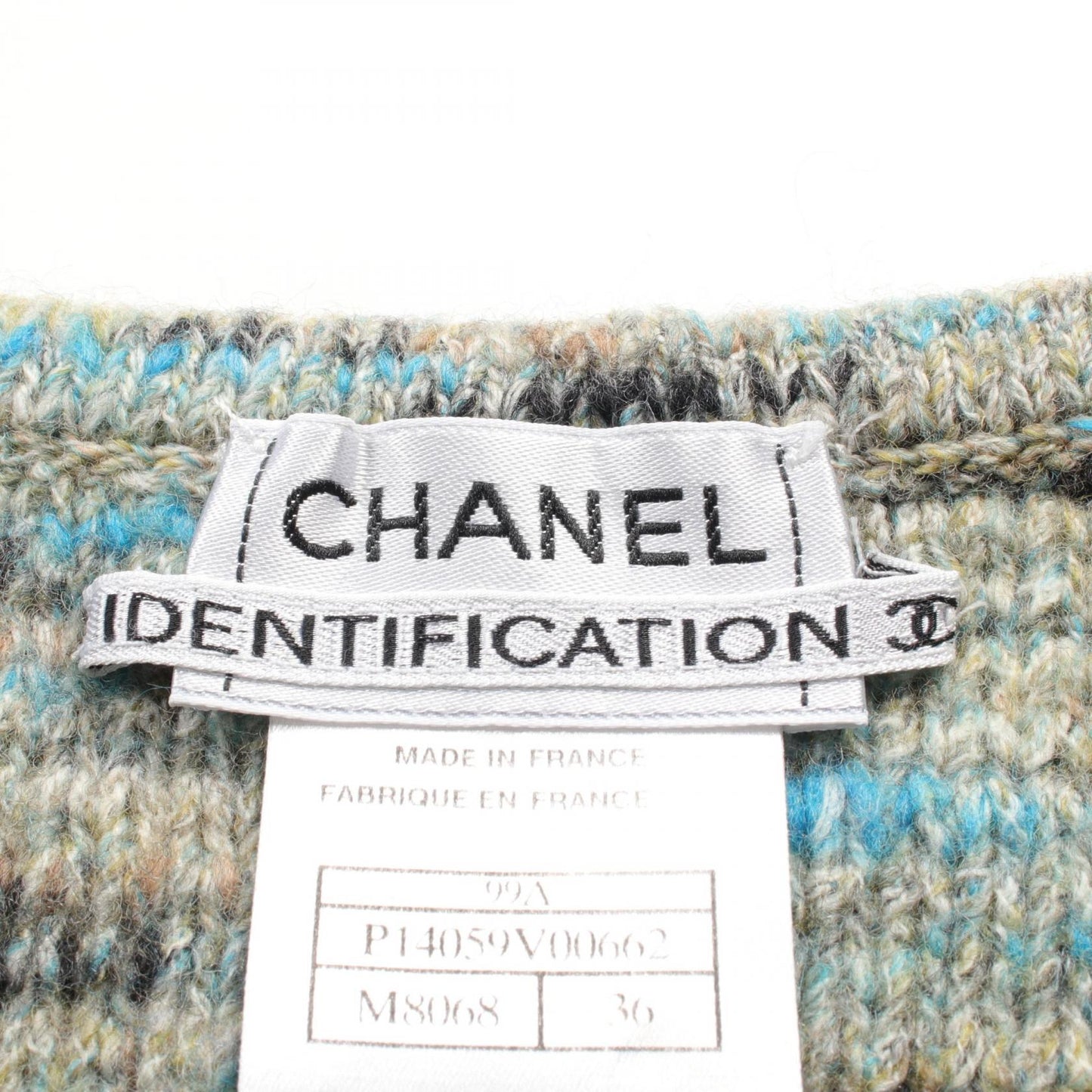 Chanel Wool Nylon Knit Top Green
