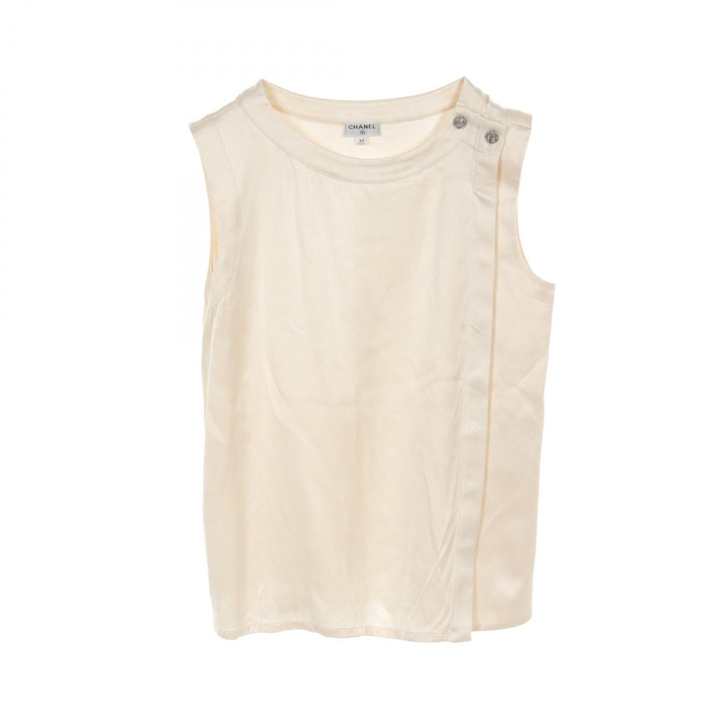 Chanel Silk Blouse Coco Mark Button