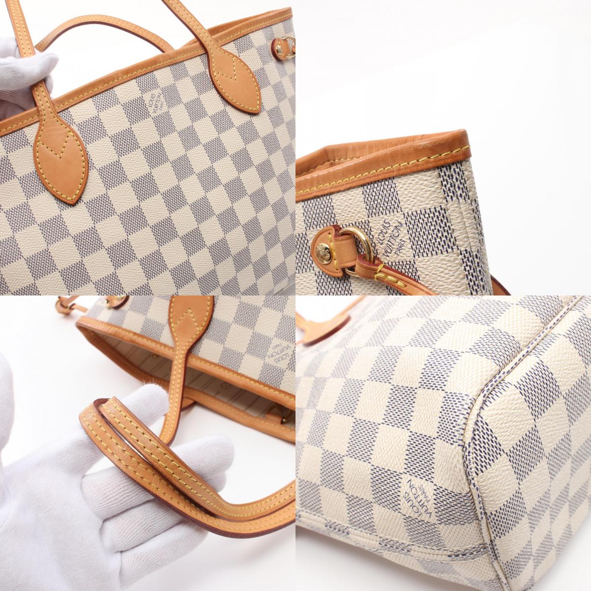 Louis Vuitton Damier Azur Neverfull PM Tote Bag