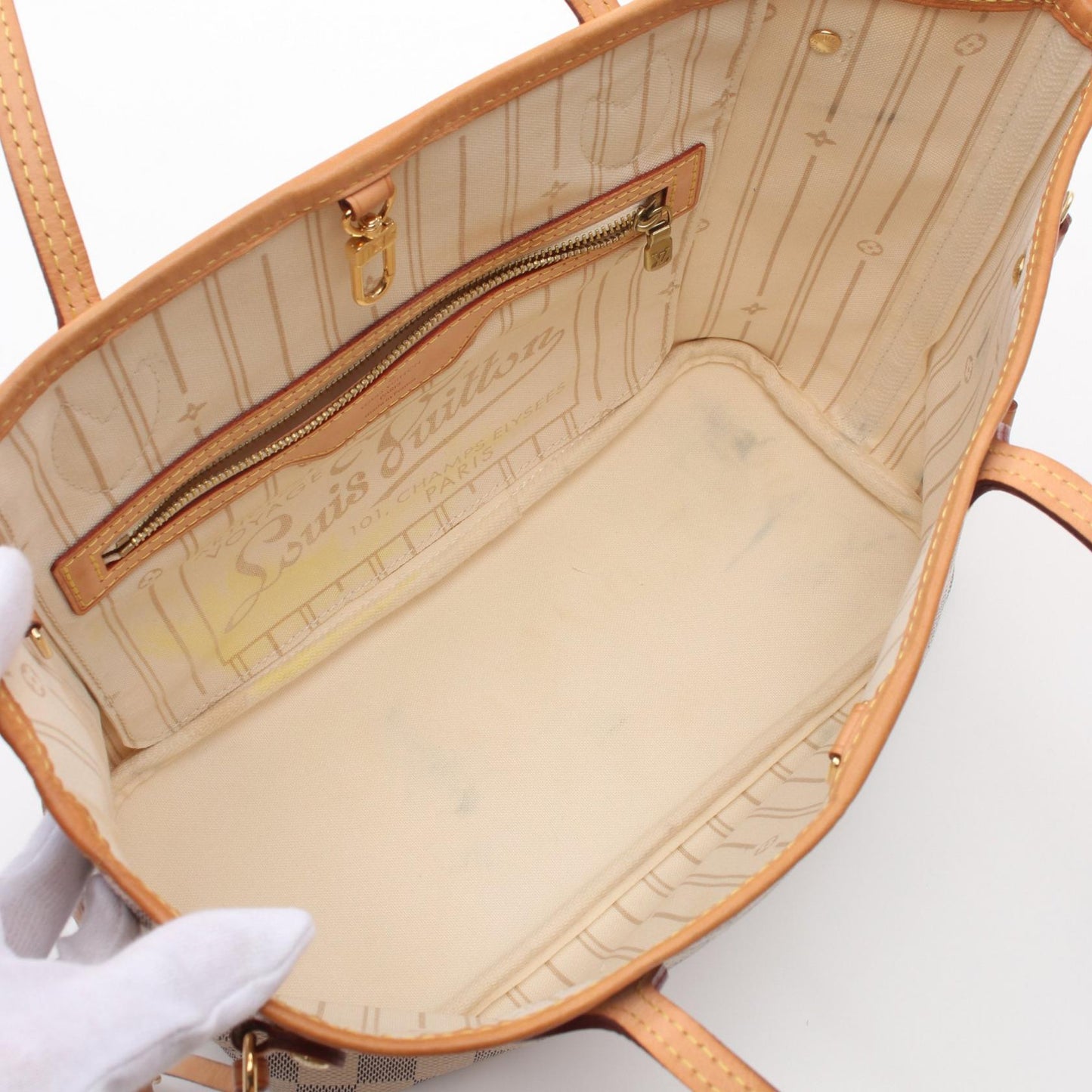 Louis Vuitton Damier Azur Neverfull PM Tote Bag