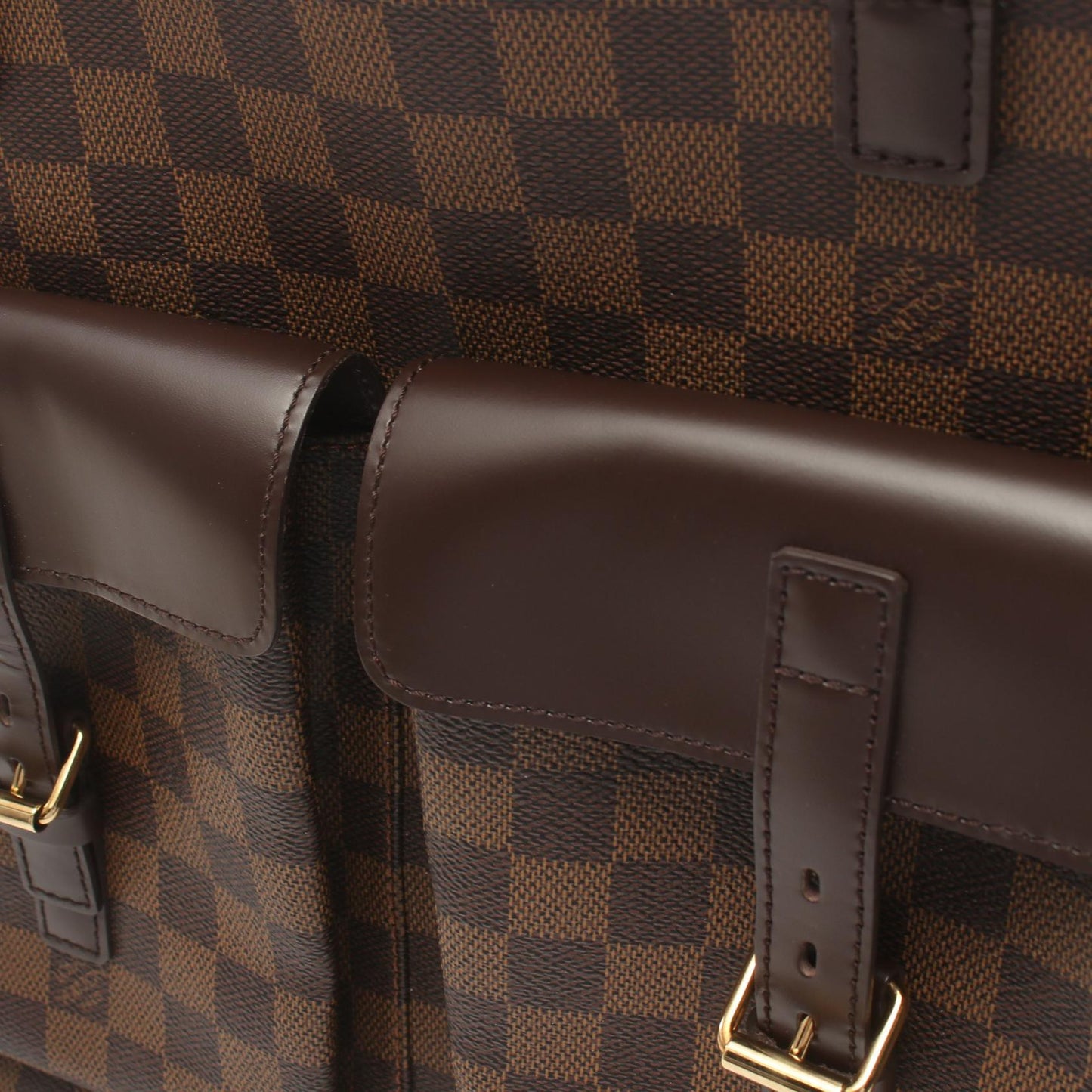 Louis Vuitton Damier Canvas Leather Tote Bag N51128