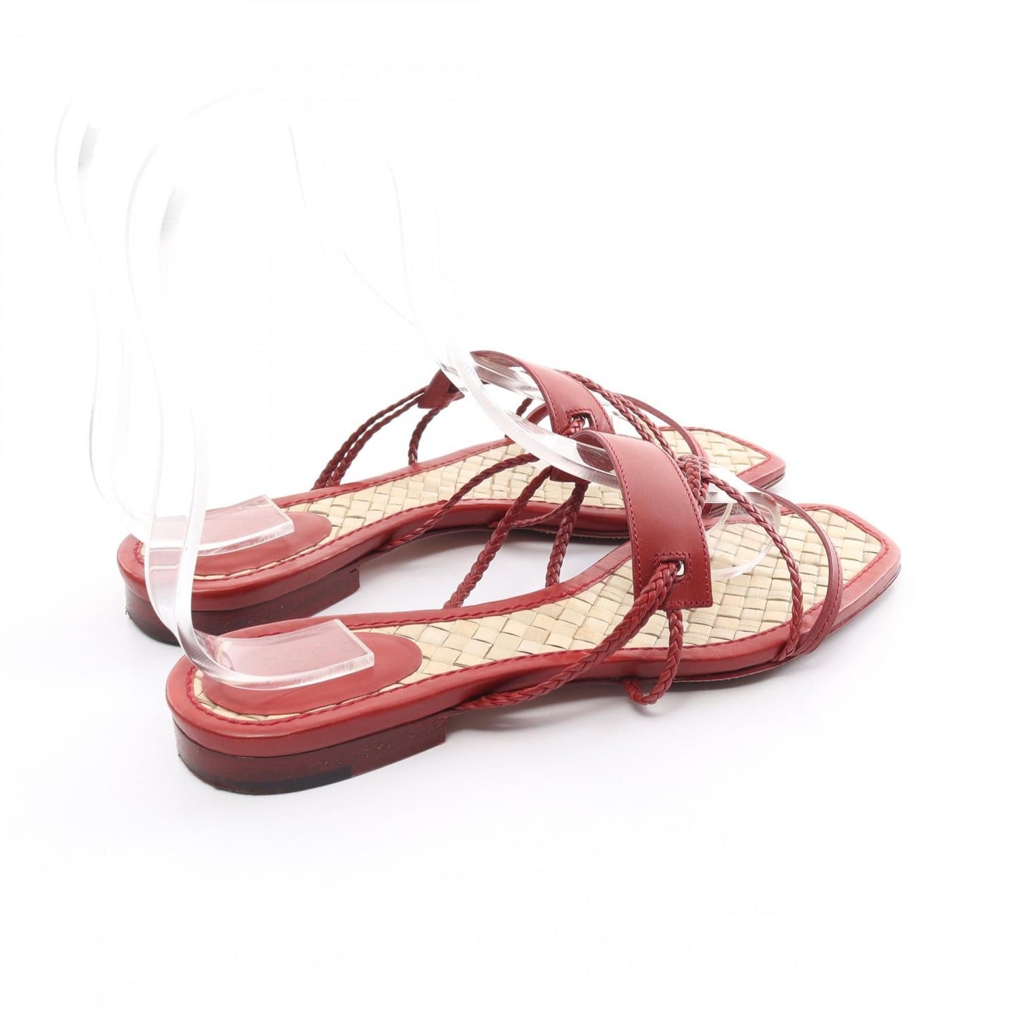 Luxury Gucci Trending 2025 Leather Sandals Red 105799