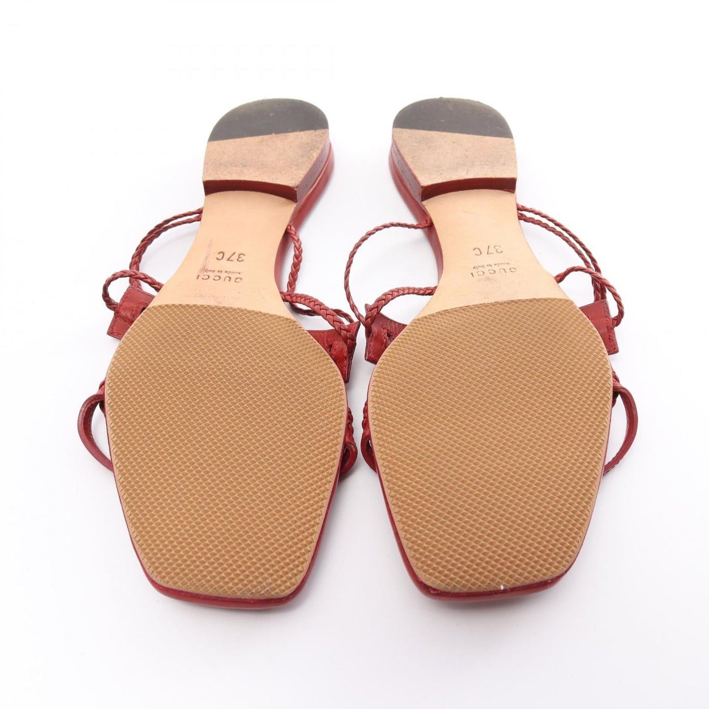 Luxury Gucci Trending 2025 Leather Sandals Red 105799
