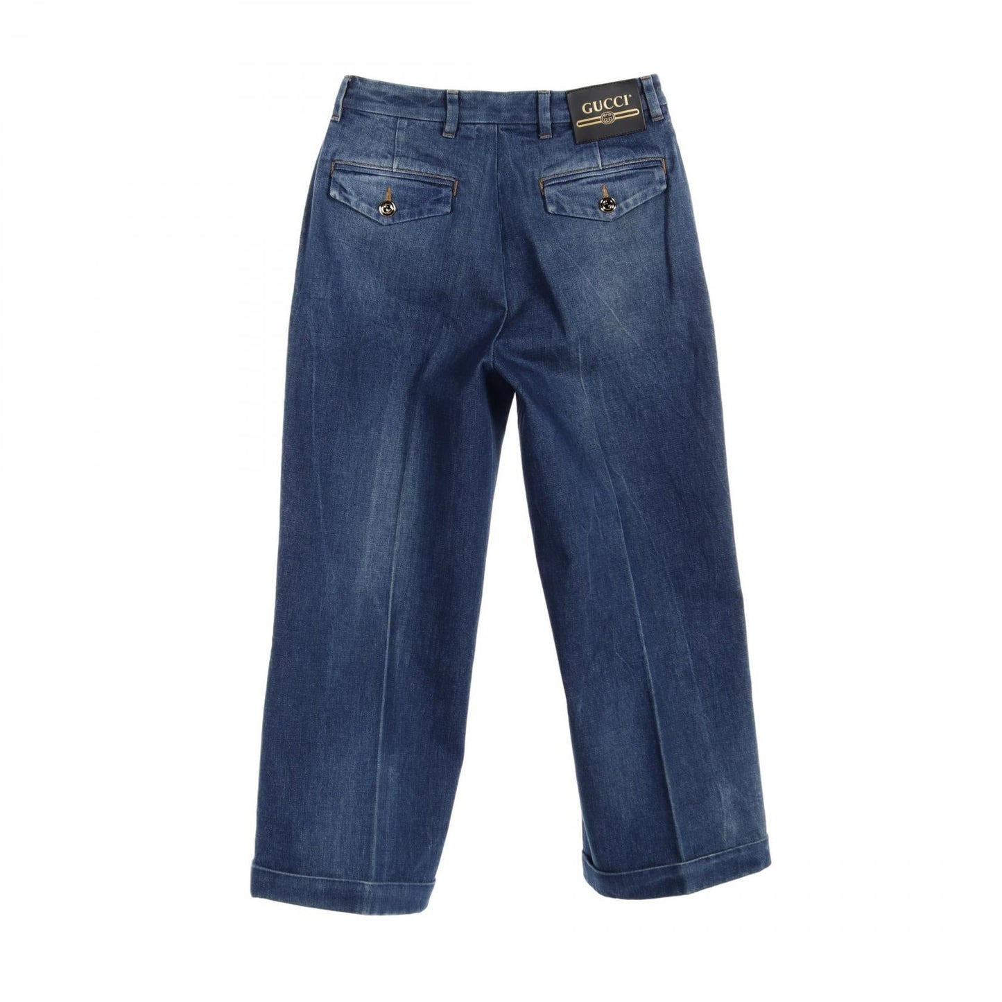 Luxury Gucci Trending 2025 Denim Pants Cotton Navy 625114