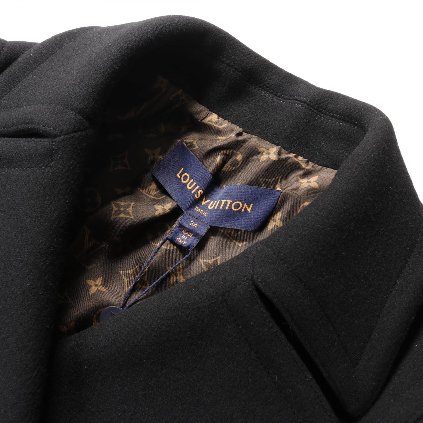 Louis Vuitton Wool Golden Trim Peacoat 1AB6RQ