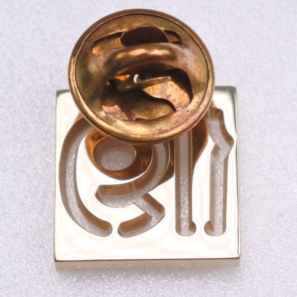 Chanel No.19 Gold Plated Rhinestone Brooch