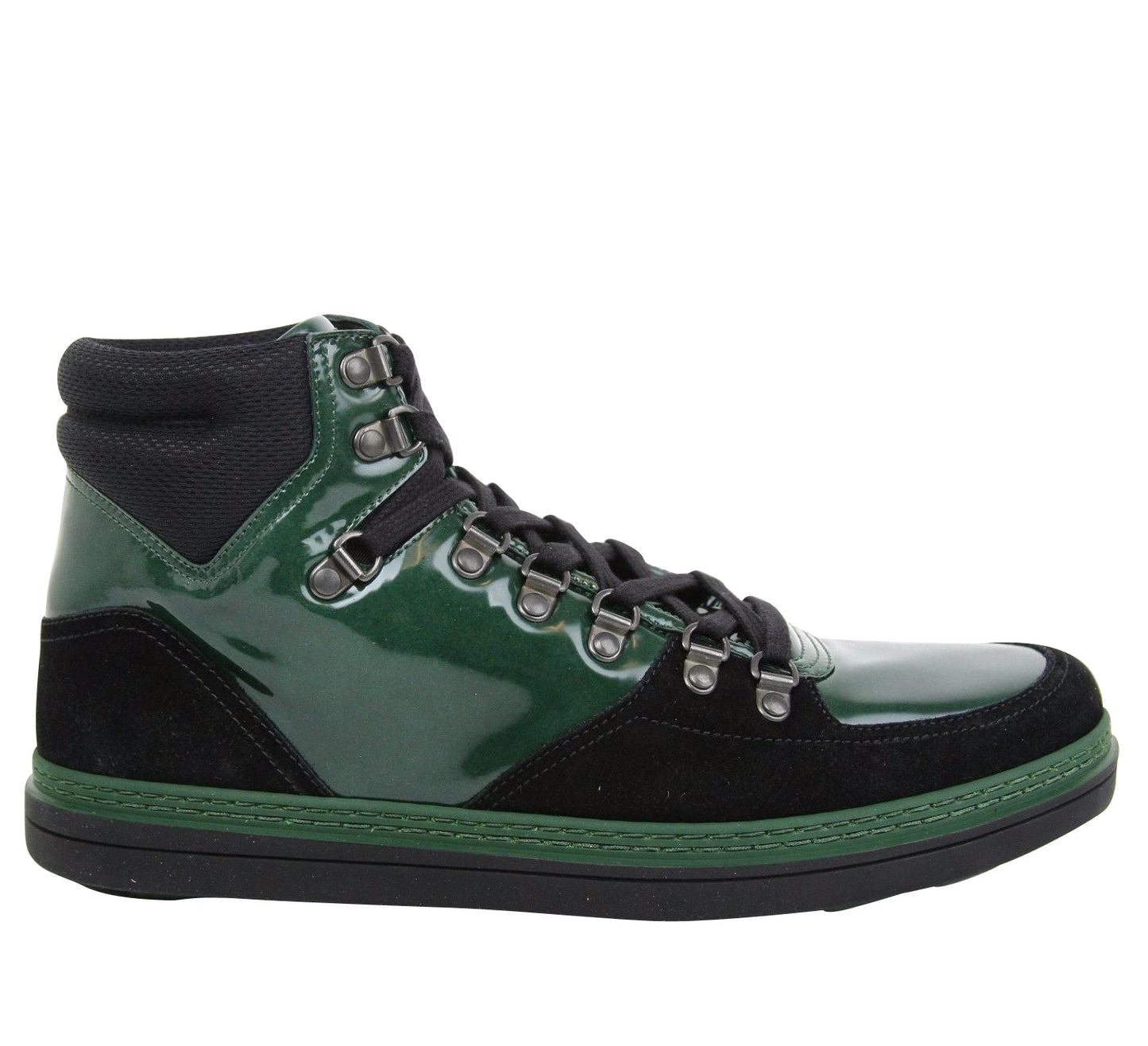 Gucci Men's Contrast Combo High top  Suede Leather Sneaker