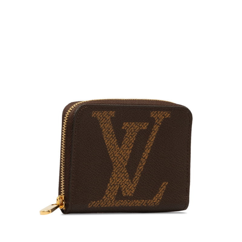 Louis Vuitton Monogram Giant Zippy Coinpace Coincase M69354 Brown PVC Leather Men LOUIS VUITTON