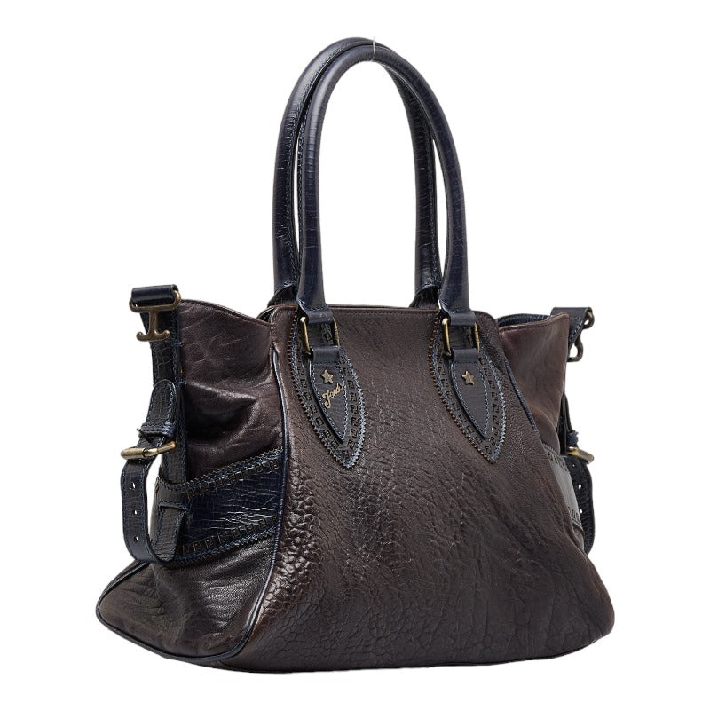 Luxury FendiEtniko Leather Handbag - '10s
