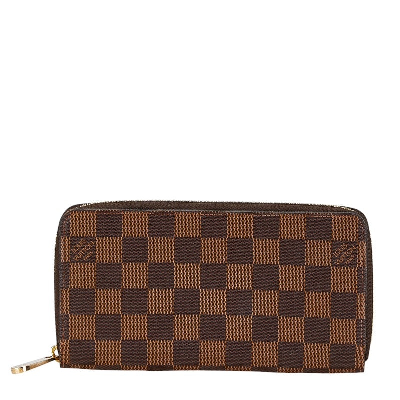 Louis Vuitton Damier Zippy Wallet N60015 Brown PVC