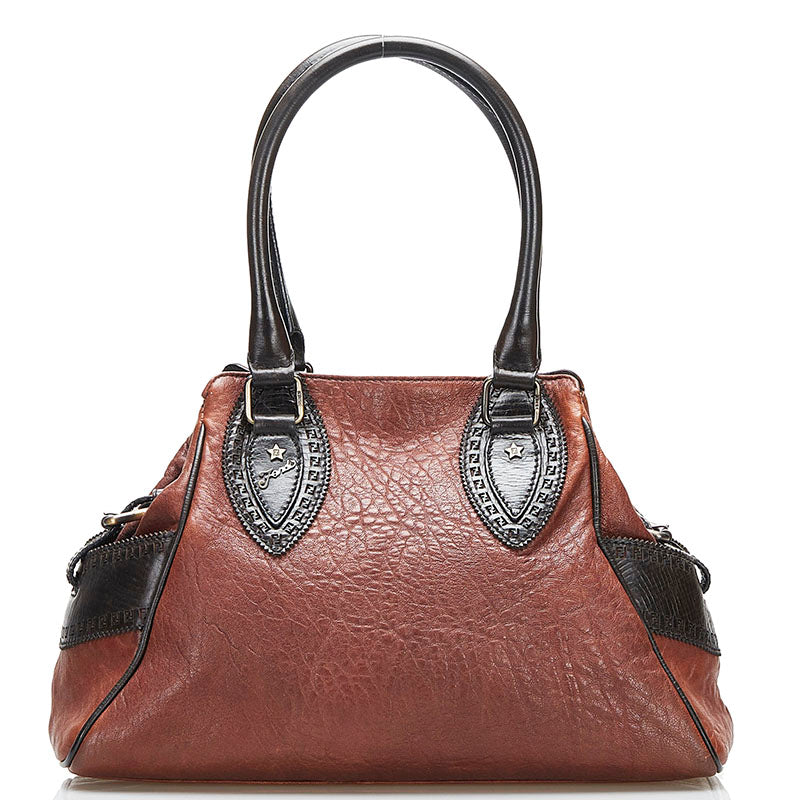 Luxury FendiEtniko Leather Handbag - '10s