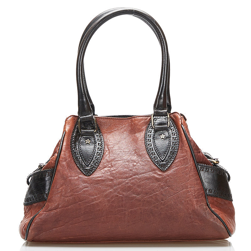 Luxury FendiEtniko Leather Handbag - '10s