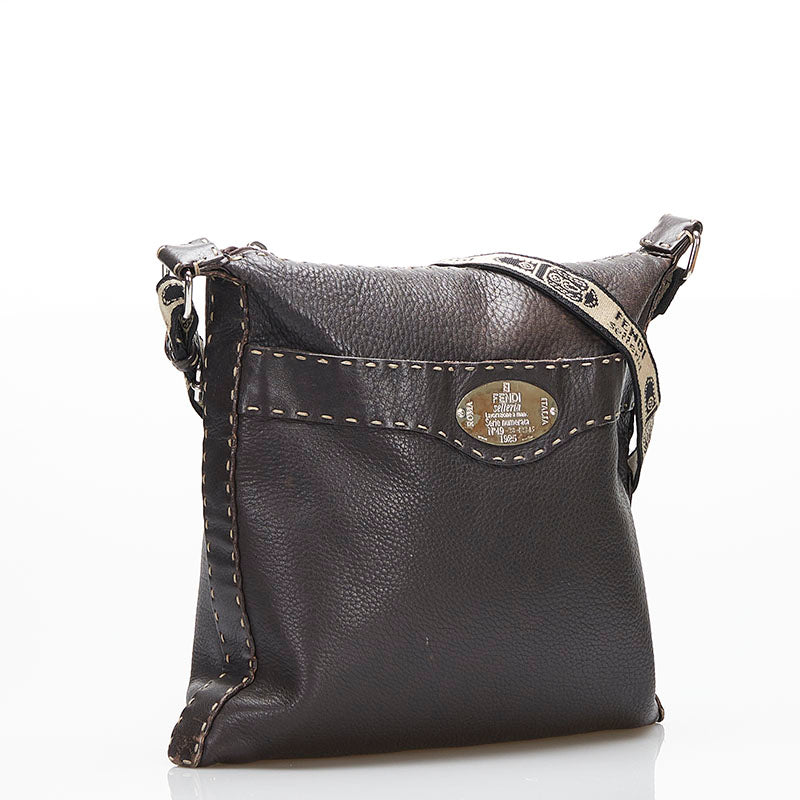 Luxury FendiSelleria Leather Crossbody Bag - '10s