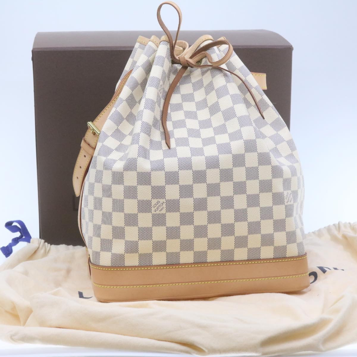 LOUIS VUITTON Damier Azur Noe Shoulder Bag N42222 LV 21577S