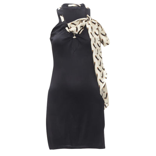 Gucci silk Riding Boot print scarf mini dress