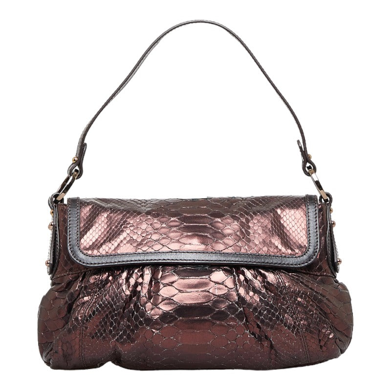 Luxury FendiMetallic Embossed Chef Bag - '10s