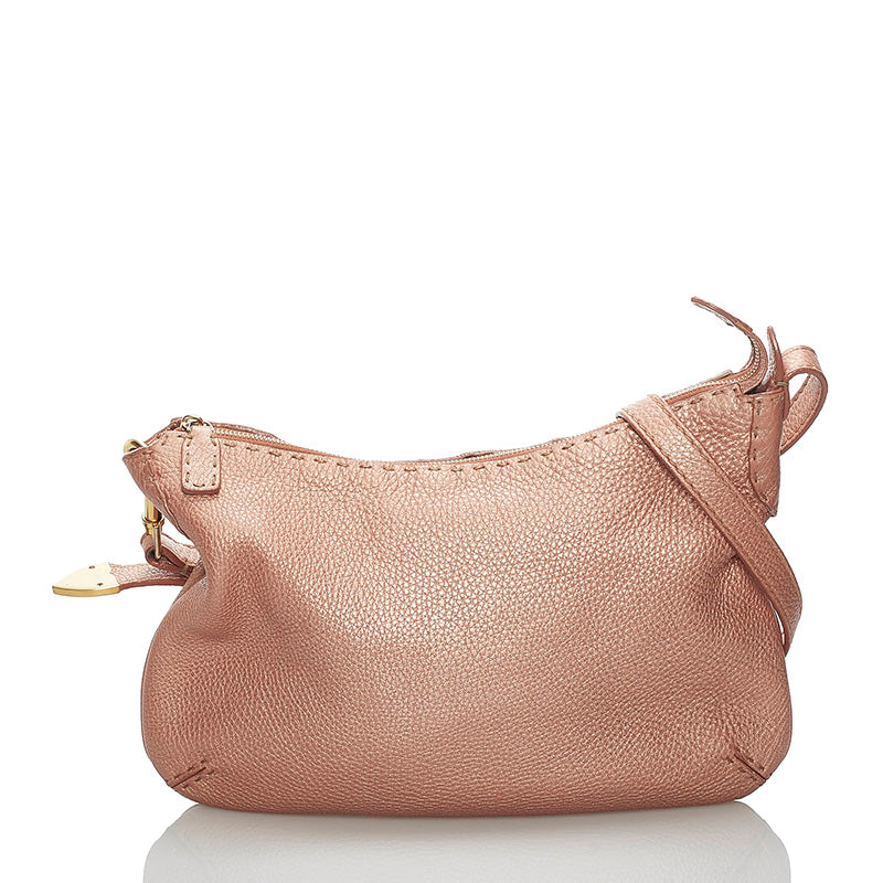 Luxury Fendi Selleria Leather Crossbody Bag - '10s