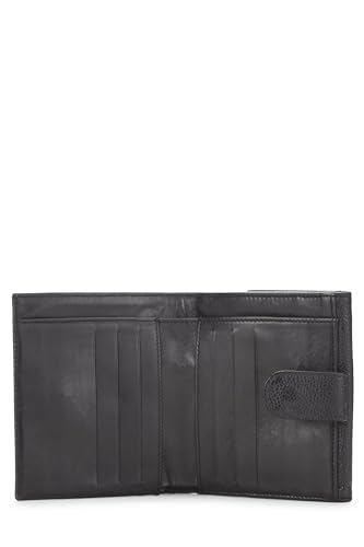 Chanel,  Black Caviar Timeless 'CC' Compact Wallet, Black