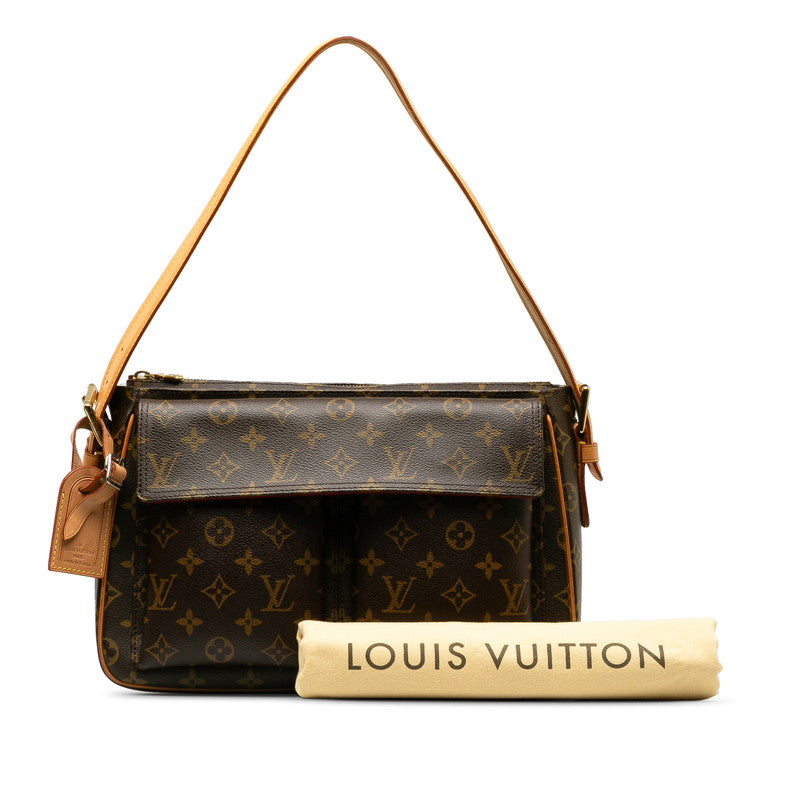 Louis Vuitton Monogram Vivace GM Shoulder Bag M51163 Brown PVC Leather  Louis Vuitton