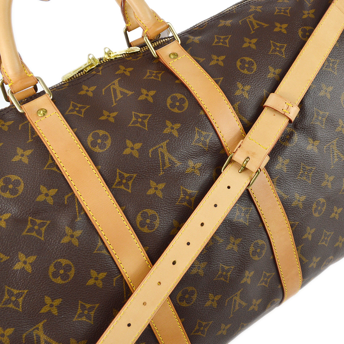 Louis Vuitton 1995 Monogram Keepall Bandouliere 55 Duffle Bag M41414