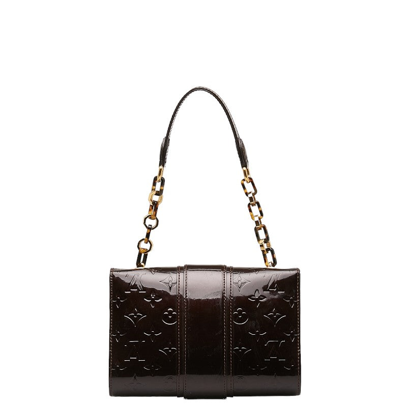 Louis Vuitton Monogram Vernis Vermont Avenue Chain Shelter Bag M91279 Amarant Pearl Patent Leather  Louis Vuitton