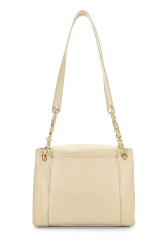 Chanel,  White Caviar Zip Tote, White