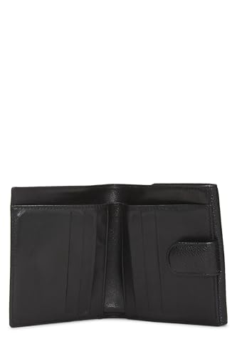 Chanel,  Black Caviar Timeless 'CC' Compact Wallet, Black