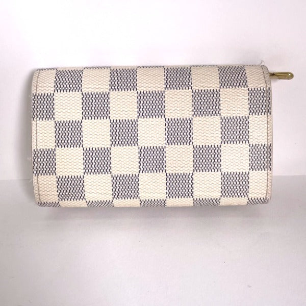 LOUIS VUITTON Bifold Wallet N61744 Damier Azur canvas, leather white Portefeuille Tresol Women()