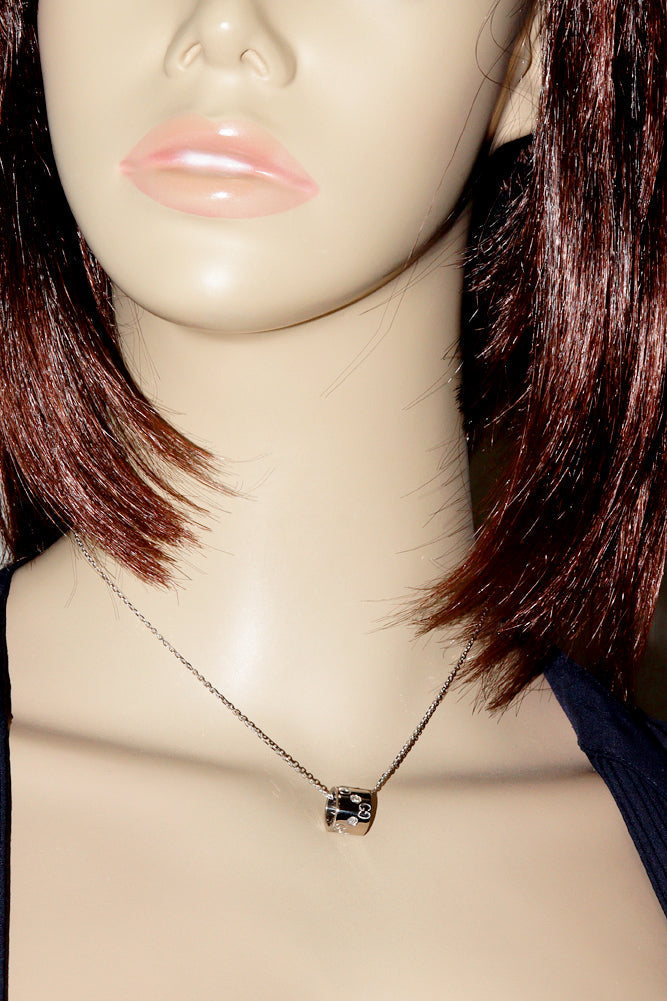 Luxury Gucci Trending 2025 K18WG Diamond Pendant Necklace
