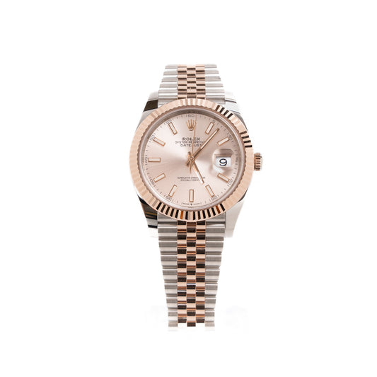 Rolex Datejust 41 Oyster Steel And Everose Gold Sundust Dial Jubilee Bracelet Model 126331-0010