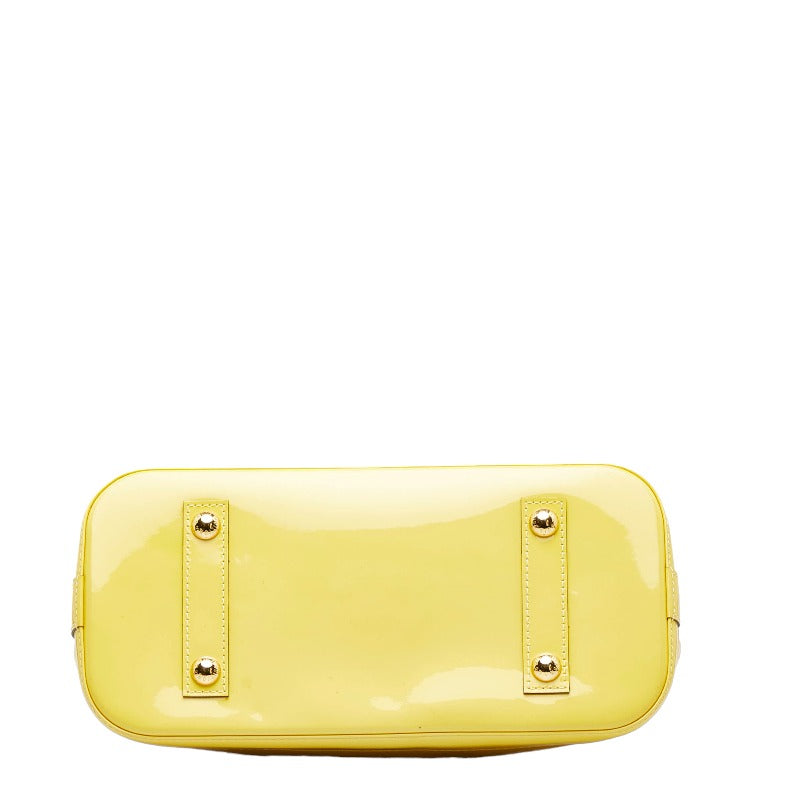 Louis Vuitton Monogram Verni Alma PM Handbag M90101 Citrine Yellow