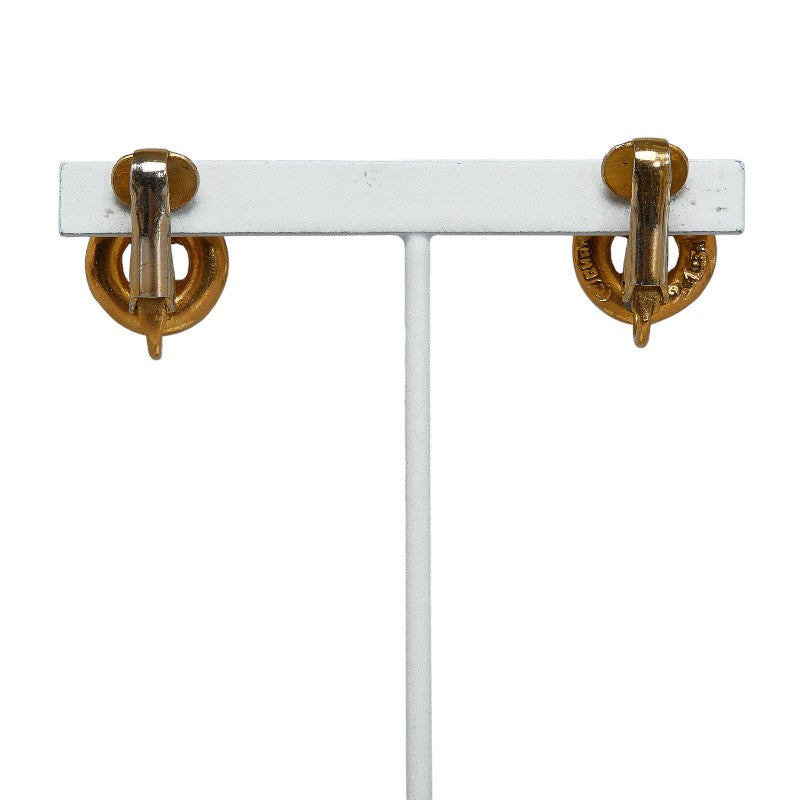 Chanel Coco Mark Gold Plated Earrings