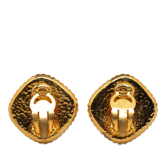 Chanel Vintage Coco Mark Earrings Gold