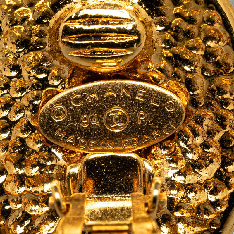 Chanel Vintage Coco Mark Earrings Gold