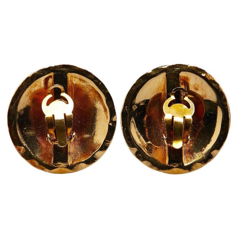 Chanel Coco Mark Gold Plated Earrings