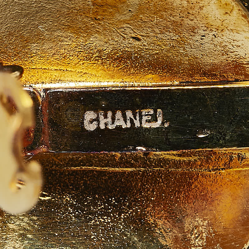 Chanel Coco Mark Gold Plated Earrings