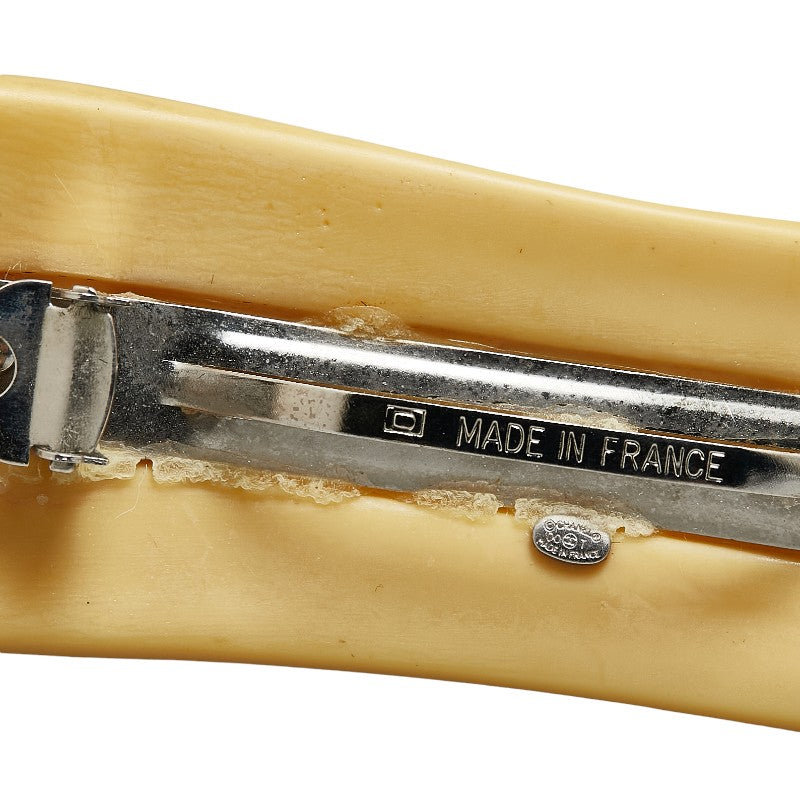 Chanel Coco Mark Hair Barrette Plastic Metal