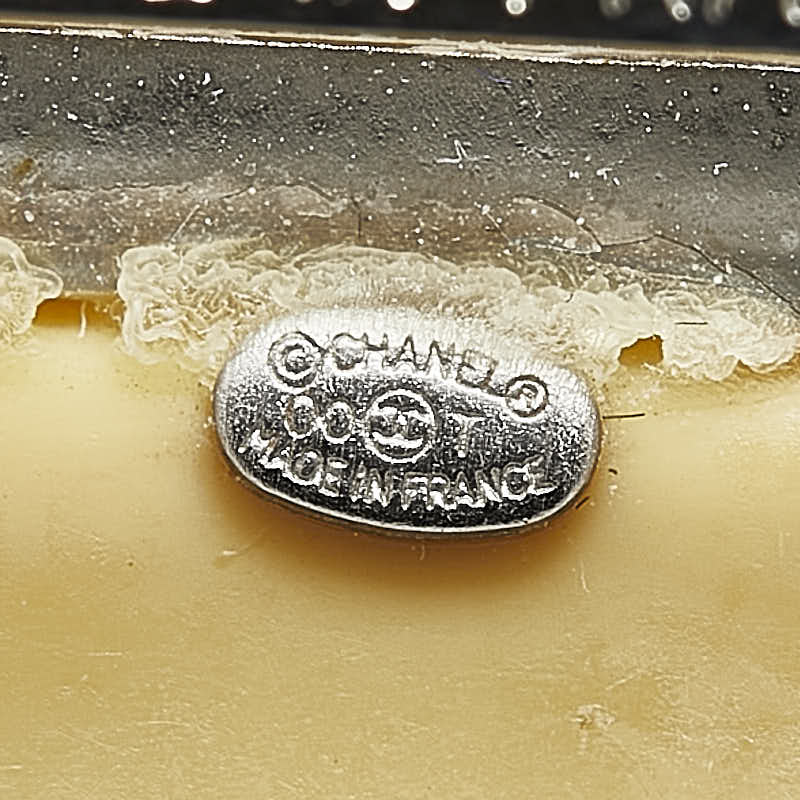 Chanel Coco Mark Hair Barrette Plastic Metal