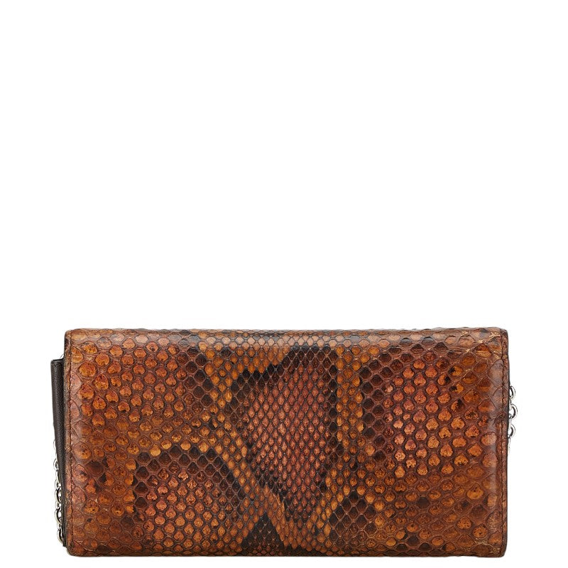Luxury Gucci Trending 2025 Python Leather Lady Lock Long Wallet 331746