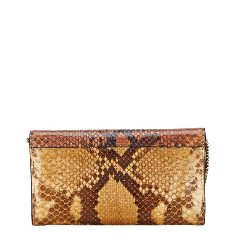 Luxury Gucci Trending 2025 Python Leather Chain Wallet 453506
