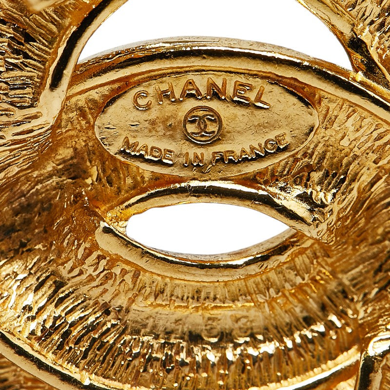 Chanel Coco Mark Matelasse Brooch Gold Plated