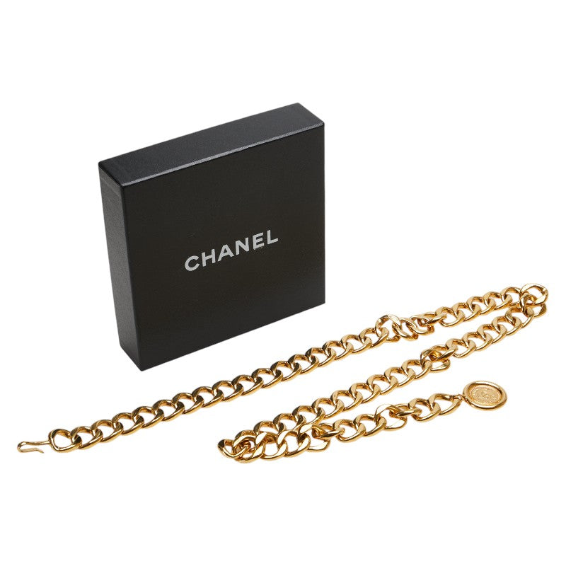 Chanel Coco Mark Medallion Chain Belt Gold
