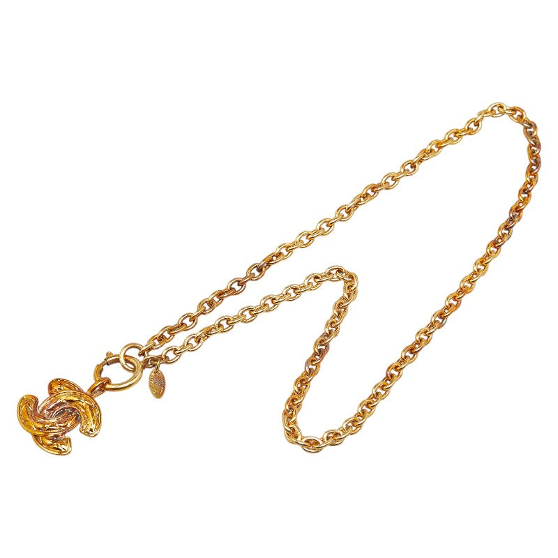 Chanel Vintage Matelasse Coco Mark Necklace