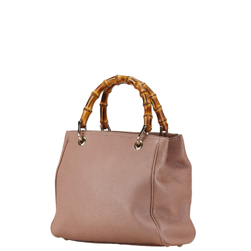 Luxury Gucci Trending 2025 Bamboo Shopper Small Leather Handbag