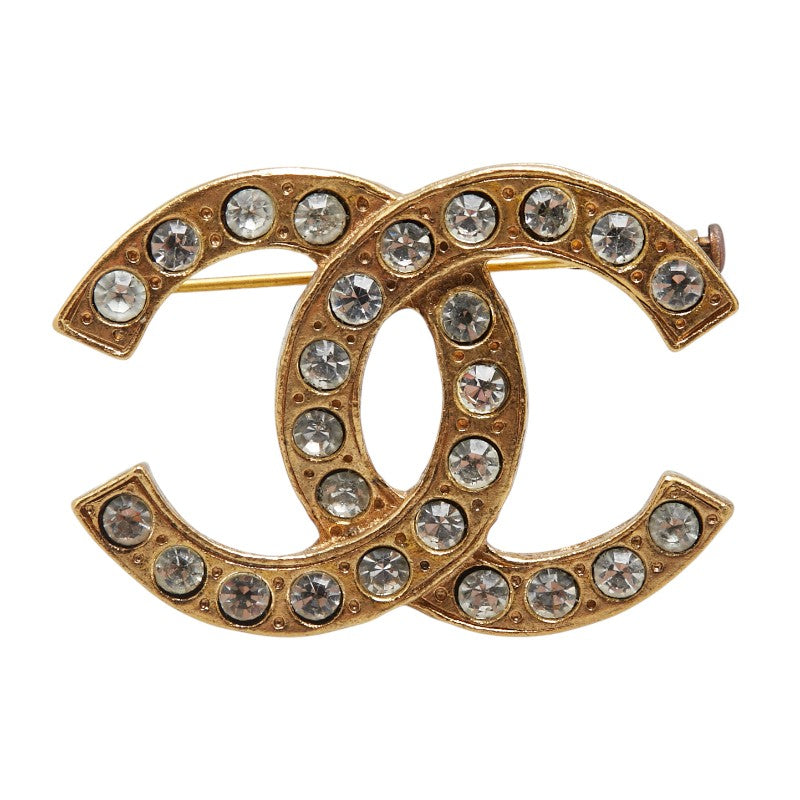 Chanel Vintage Coco Mark Rhinestone Brooch
