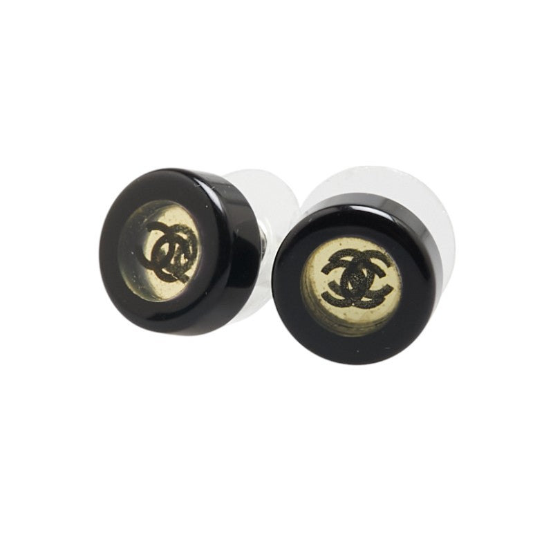 Chanel Coco Mark Plastic Earrings