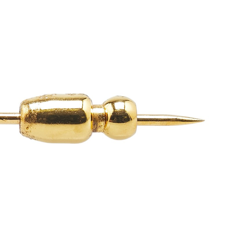 Chanel Coco Mark Rhinestone Brooch Gold